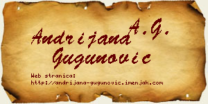 Andrijana Gugunović vizit kartica